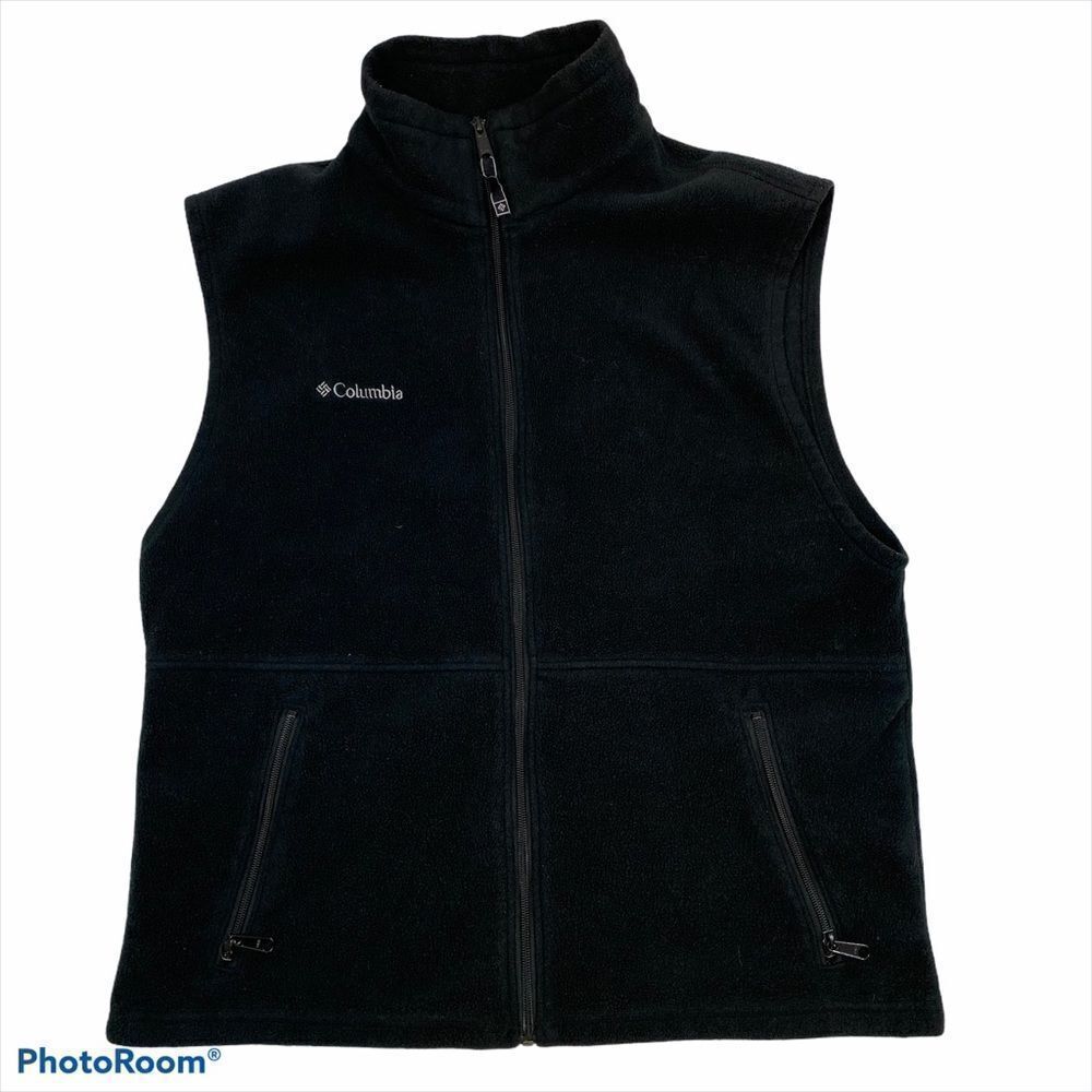 Men’s Columbia Black Fleece Vest Size Large‎